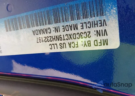 2022 Dodge Charger R/T из США, поврежденный, VIN 2C3CDXCT9NH232197